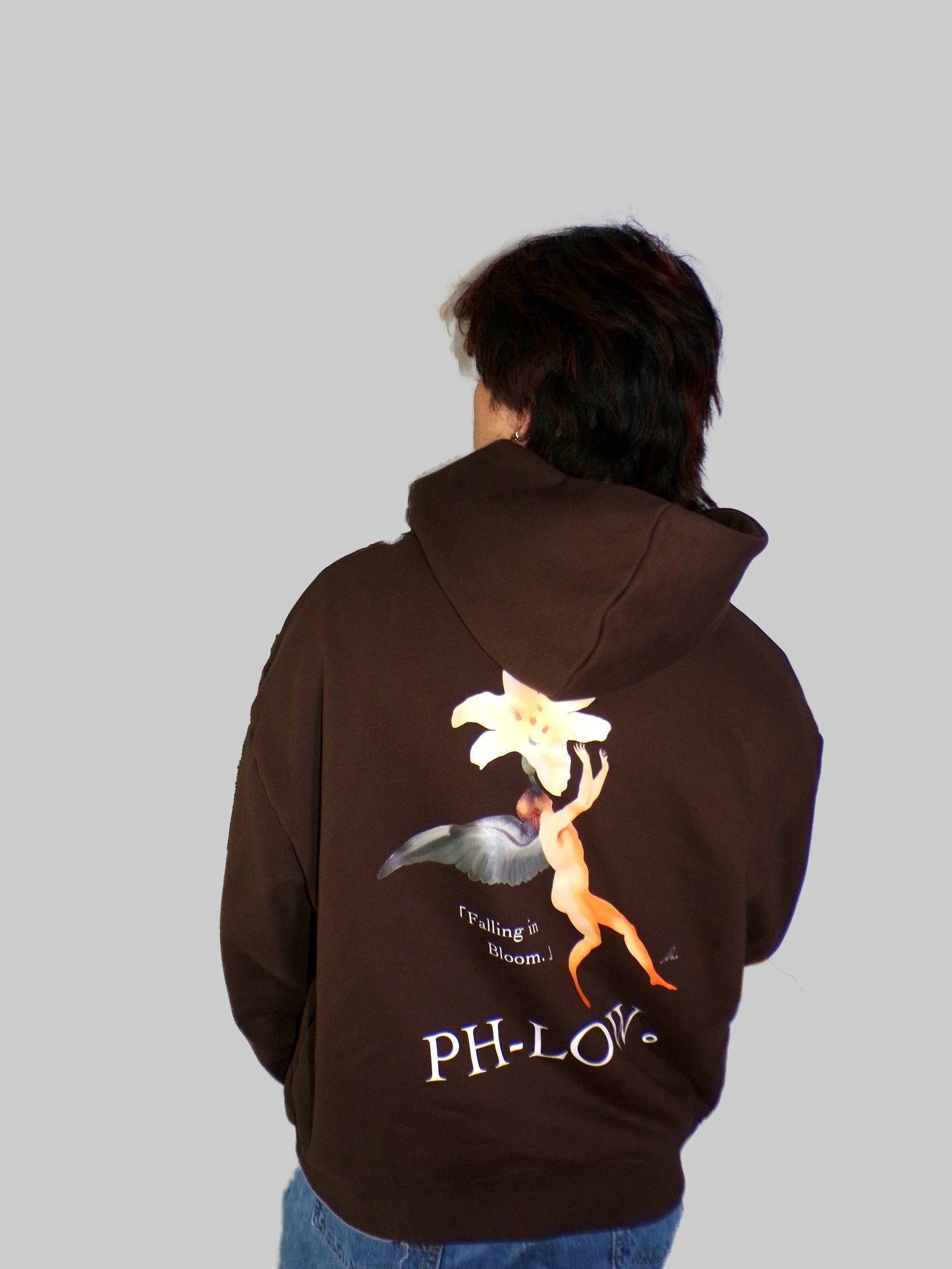 “BLOOM” MOCHA BROWN SOLID DOUBLE ZIP HOODIE